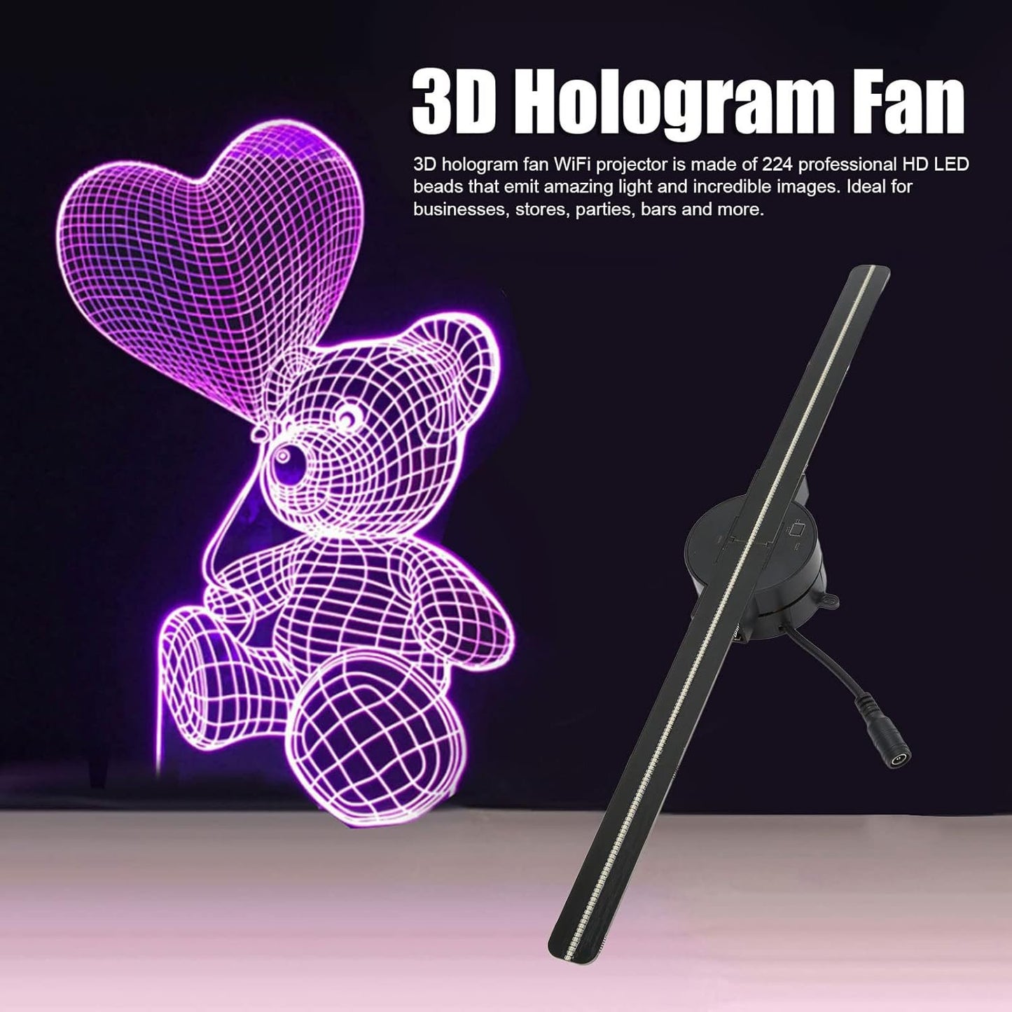 🎄Christmas Promotion 49% OFF🔥3D Hologram LED Fan Projector