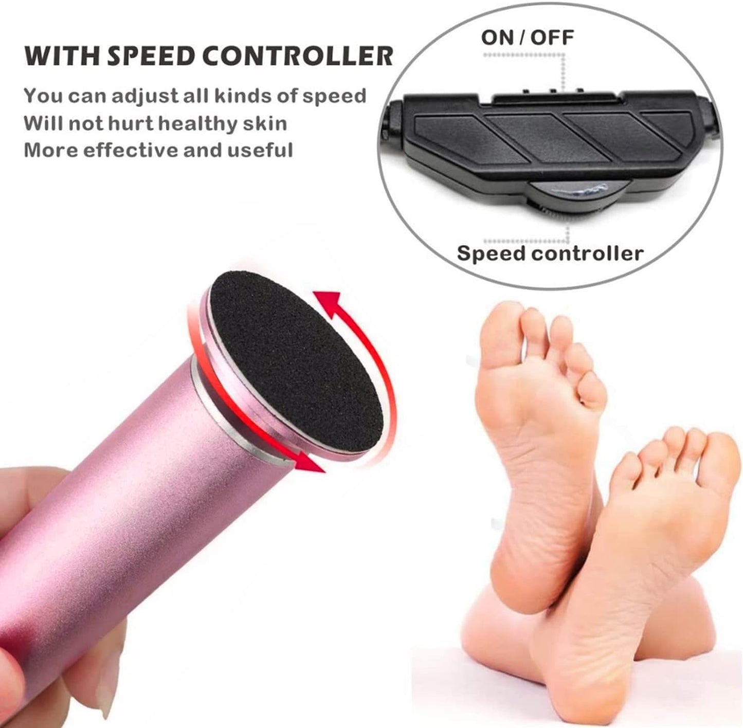 Foot file callus remover cordless