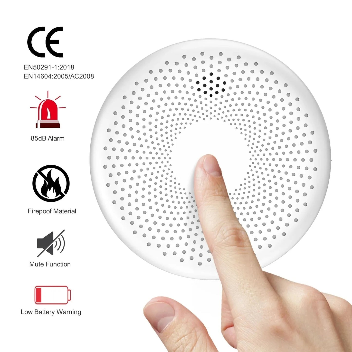 2 in 1 Version WiFi Tuya Smart Co & Smoke Detector