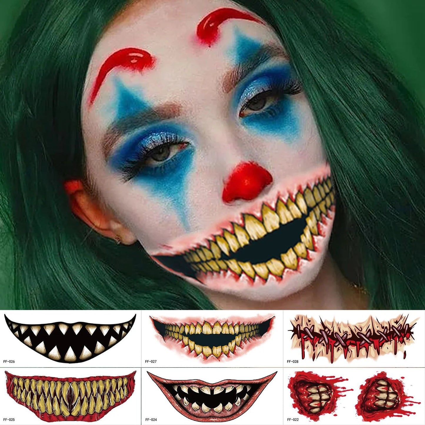 Halloween Prank Makeup Temporary Tattoo😈Realistic & Easy To Remove