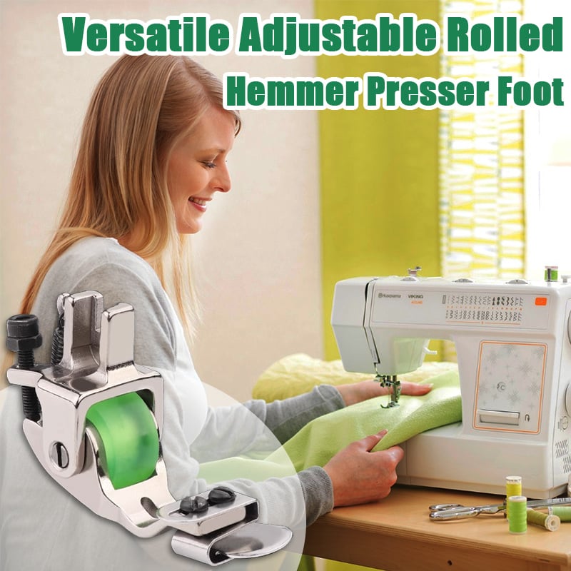 🔥 Versatile Adjustable Rolled Hemmer Presser Foot