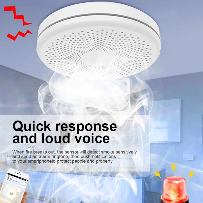 2 in 1 Version WiFi Tuya Smart Co & Smoke Detector