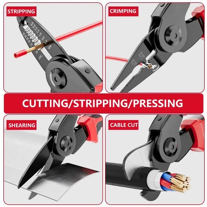 🔥Multifunctional 5-in-1 Interchangeable Head Pliers Tool Set(🛒Free Shipping)