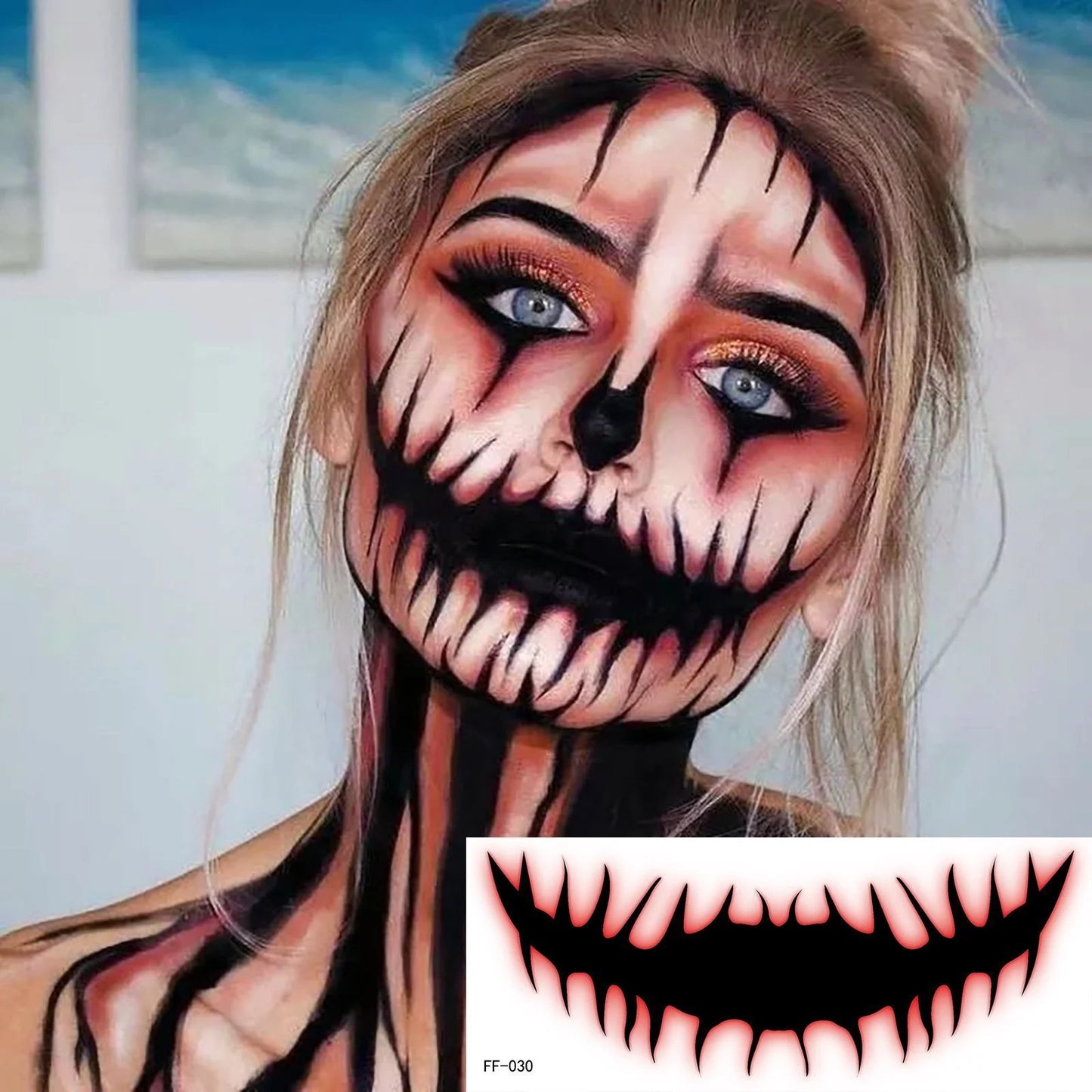 Halloween Prank Makeup Temporary Tattoo😈Realistic & Easy To Remove