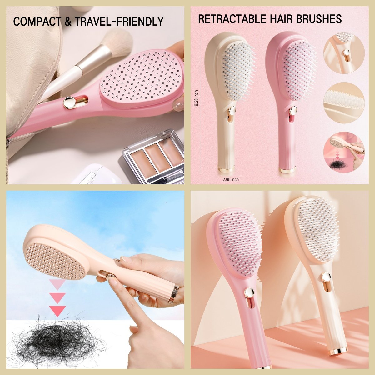 Retractable Hair Brushes