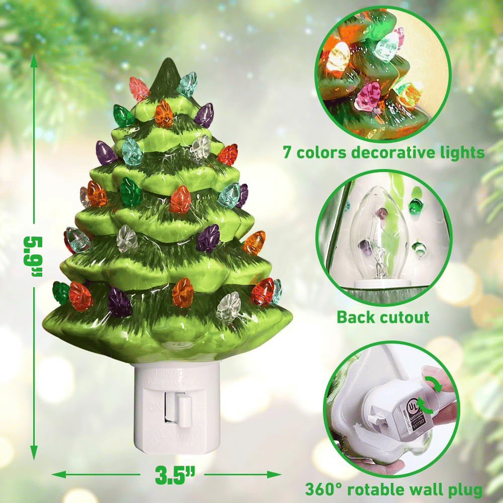 🎉EXCLUSIVE DEAL - LAST DAY 49% OFF🎄Christmas Ceramic Tree Night Light