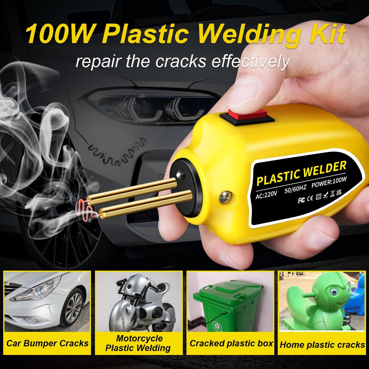 Hot Stapler Plastic Welding Machine Car Bumper Repair Kit Plier