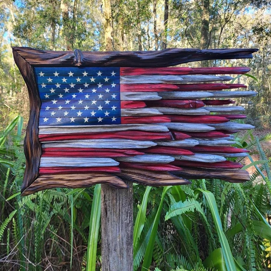 🔥Last Day Flash Sale - 53% OFF🔥 -Wooden American Flag🔥BUY 2 FREE SHIPPING🔥