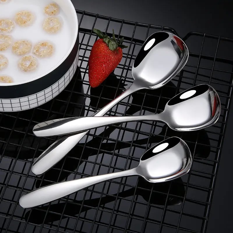 Square Head Stainless Steel Spoons