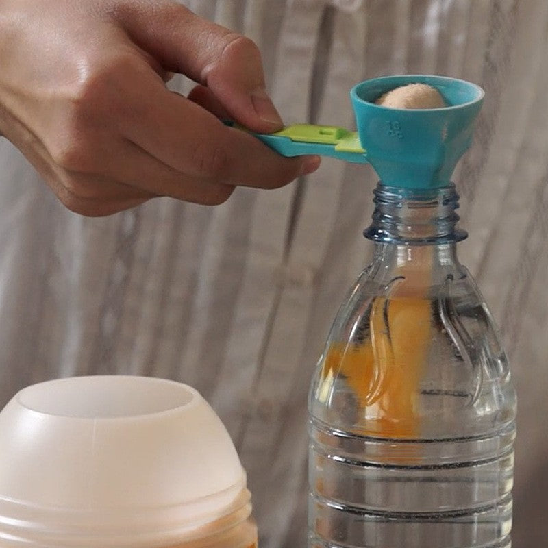 No Spill Funnel Spoon(Suitable for protein shakes, baby milk, etc)