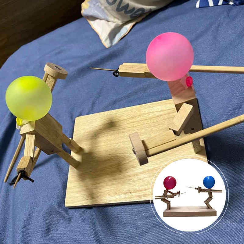 🔥Last Day Promotion——🎁 ⚔️ Handmade Wooden Fencing Puppets