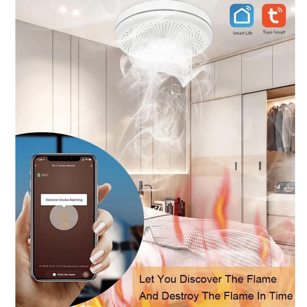 2 in 1 Version WiFi Tuya Smart Co & Smoke Detector