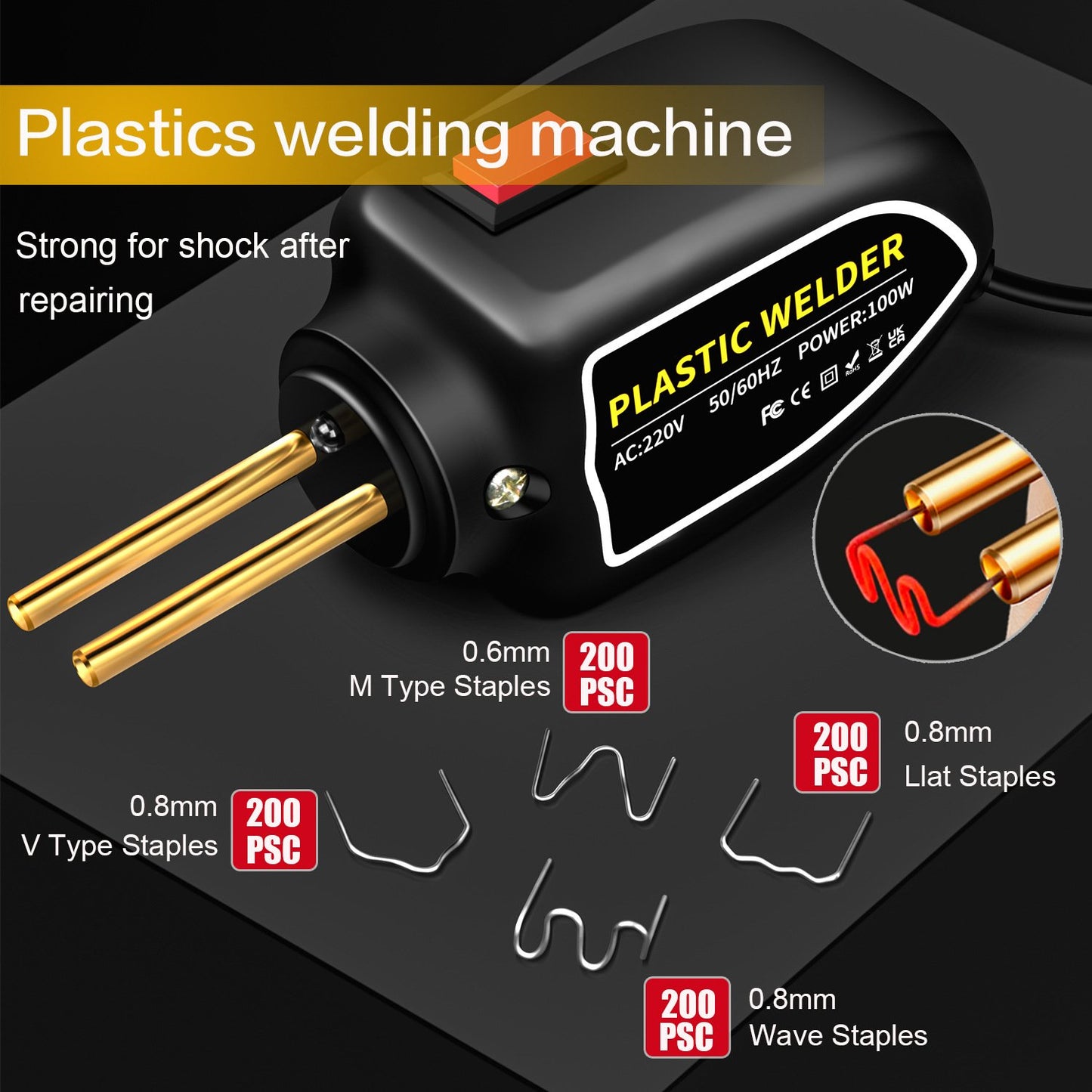 Hot Stapler Plastic Welding Machine Car Bumper Repair Kit Plier