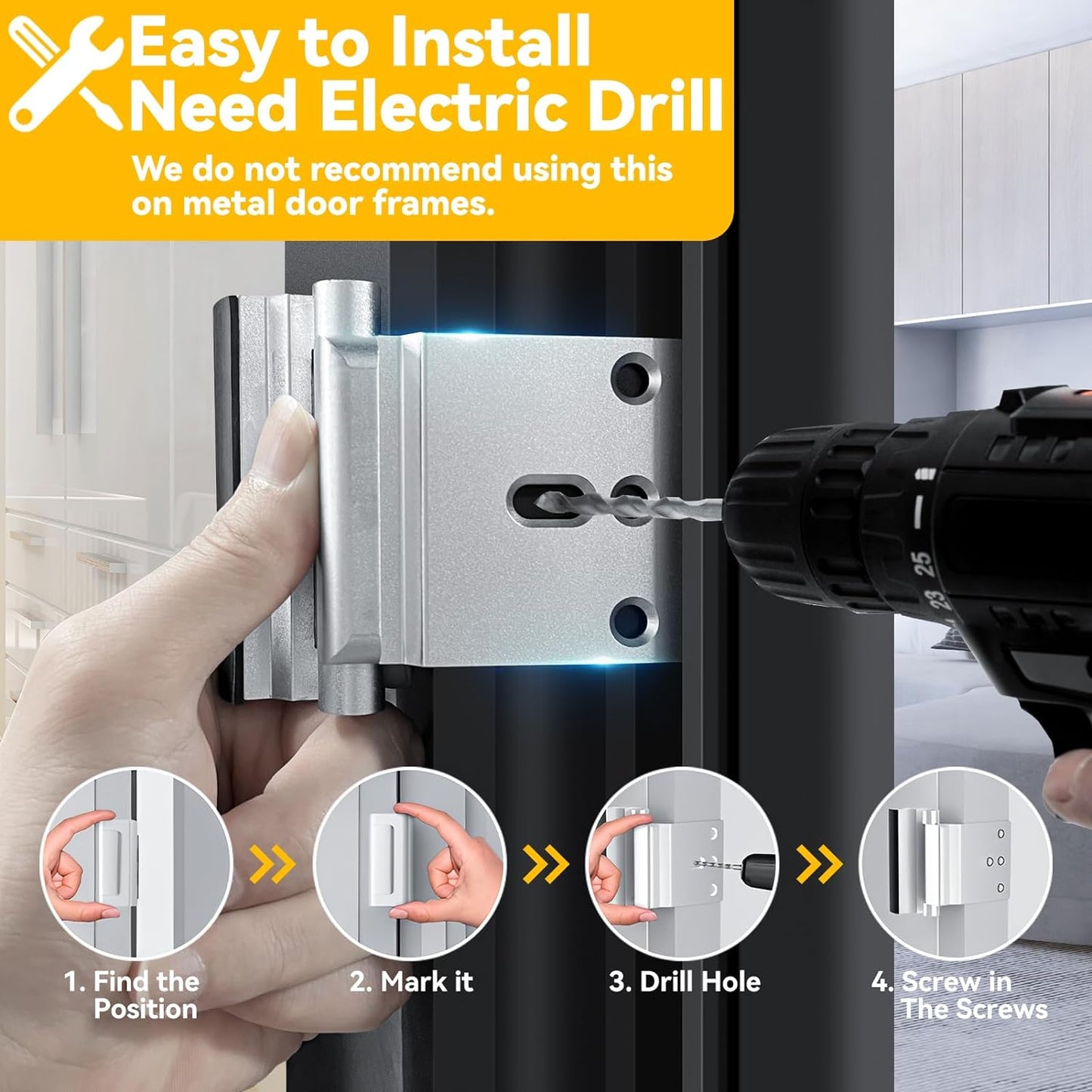 Home Security Door Hinge Lock | Reinforce Your Home’s Safety