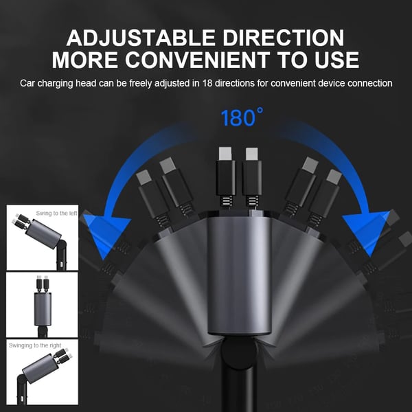 Retractable Car Fast Charger(BUY 2 FREE SHIPPING NOW)