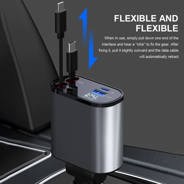 Retractable Car Fast Charger(BUY 2 FREE SHIPPING NOW)